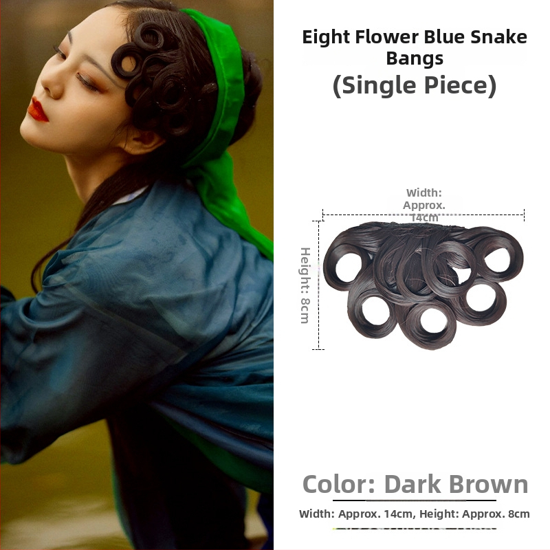 Перука с коси ресни, ръчно плетена, подходяща за всички форми лица