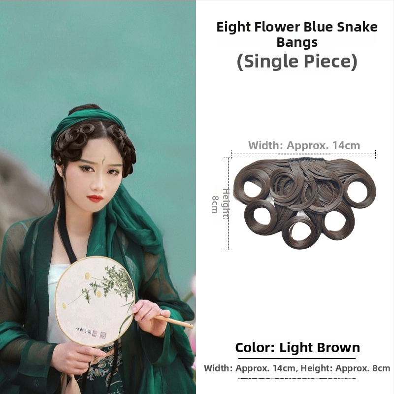 Перука с коси ресни, ръчно плетена, подходяща за всички форми лица