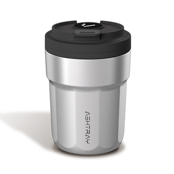 Пепелник за кола с капак, ABS материал, универсален модел, гравиране, автоматично гасене на дима