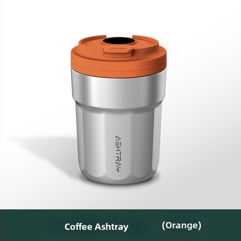 Пепелник за кола с капак, ABS материал, универсален модел, гравиране, автоматично гасене на дима