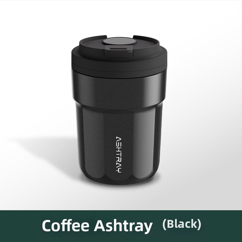 Пепелник за кола с капак, ABS материал, универсален модел, гравиране, автоматично гасене на дима