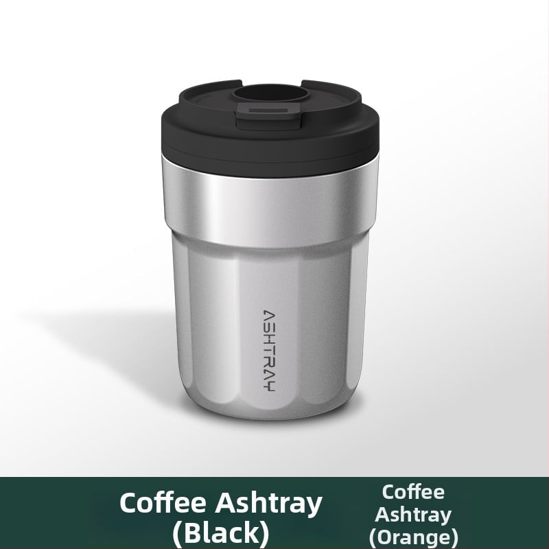 Пепелник за кола с капак, ABS материал, универсален модел, гравиране, автоматично гасене на дима