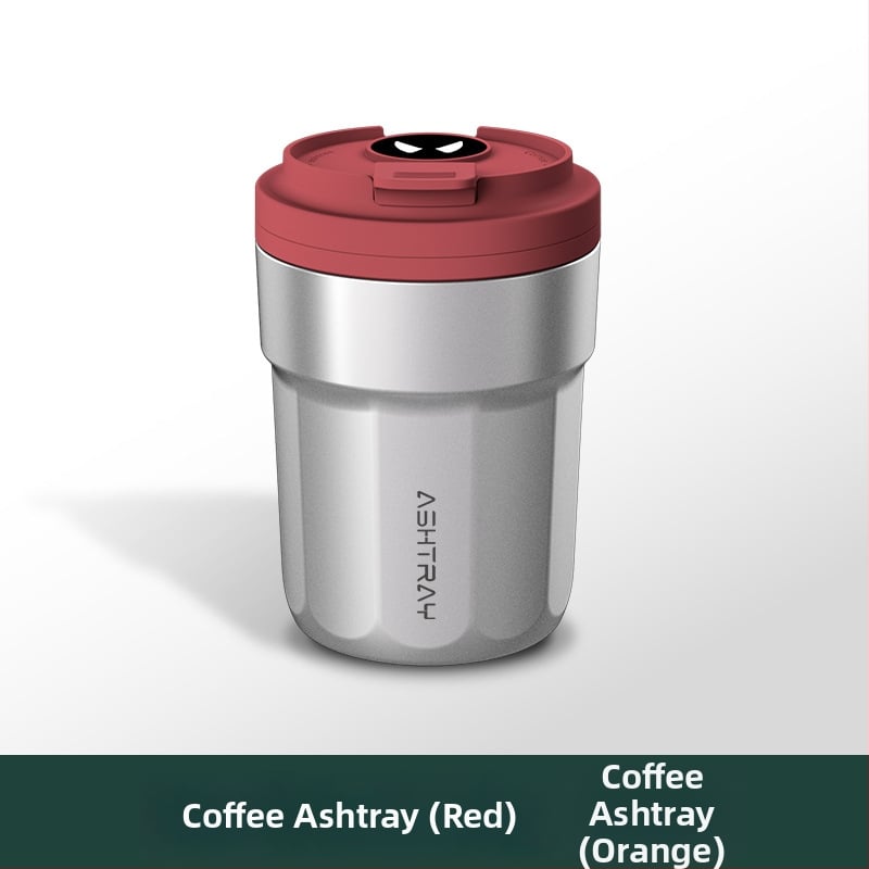 Пепелник за кола с капак, ABS материал, универсален модел, гравиране, автоматично гасене на дима