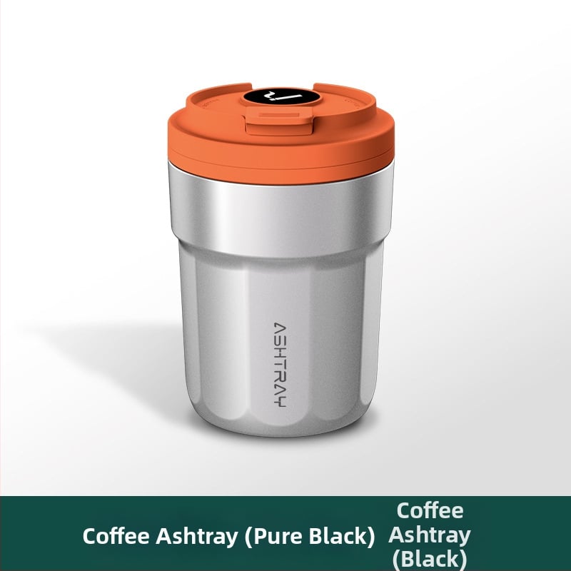 Пепелник за кола с капак, ABS материал, универсален модел, гравиране, автоматично гасене на дима