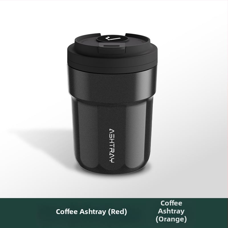 Пепелник за кола с капак, ABS материал, универсален модел, гравиране, автоматично гасене на дима