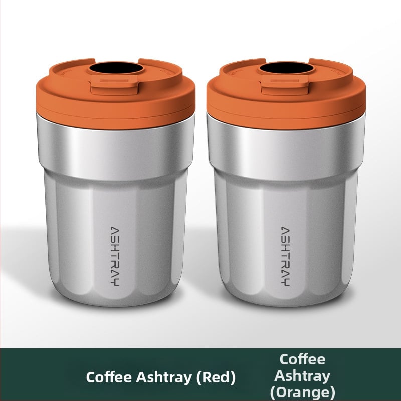 Пепелник за кола с капак, ABS материал, универсален модел, гравиране, автоматично гасене на дима