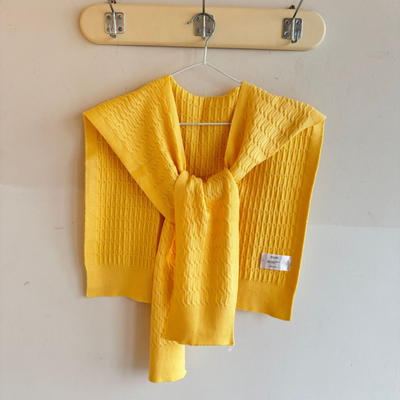 Πλεκτό σάλι με ψεύτικο γιακά για γυναίκες, warp πλέξη, για όλες τις εποχές, tie-dye βαφή, διακοσμητικό αξεσουάρ