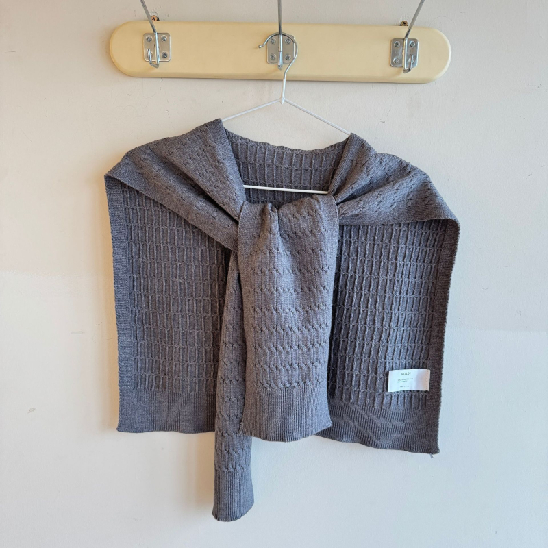 Πλεκτό σάλι με ψεύτικο γιακά για γυναίκες, warp πλέξη, για όλες τις εποχές, tie-dye βαφή, διακοσμητικό αξεσουάρ