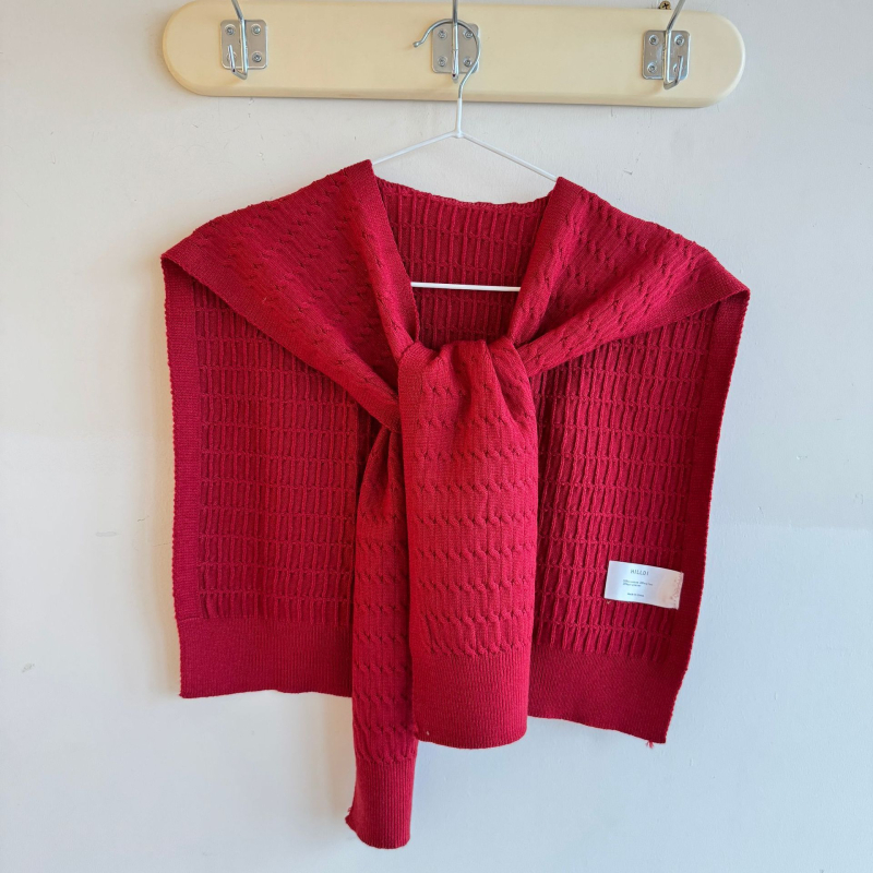 Πλεκτό σάλι με ψεύτικο γιακά για γυναίκες, warp πλέξη, για όλες τις εποχές, tie-dye βαφή, διακοσμητικό αξεσουάρ