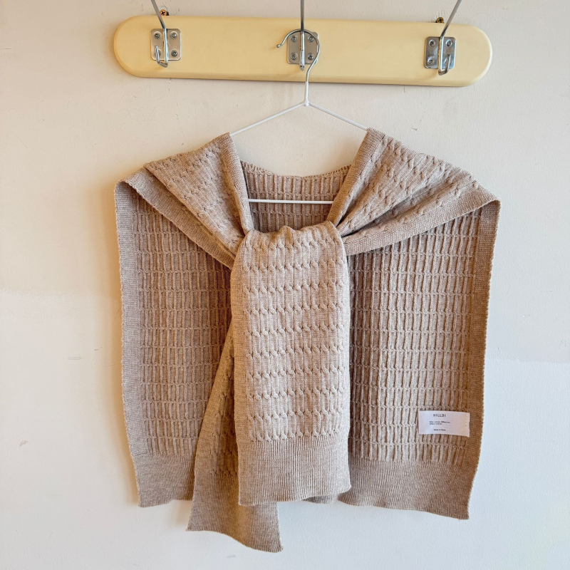 Πλεκτό σάλι με ψεύτικο γιακά για γυναίκες, warp πλέξη, για όλες τις εποχές, tie-dye βαφή, διακοσμητικό αξεσουάρ