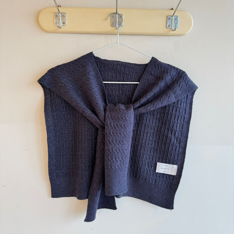 Πλεκτό σάλι με ψεύτικο γιακά για γυναίκες, warp πλέξη, για όλες τις εποχές, tie-dye βαφή, διακοσμητικό αξεσουάρ