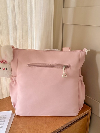 Σακίδιο σε στυλ campus για νέες με δαντελένιες λεπτομέρειες — νάιλον κατασκευή, αδιάβροχο, χωρητικότητα κάτω από 20 λίτρα, χωράει φορητό υπολογιστή μέχρι 10 ιντσών.