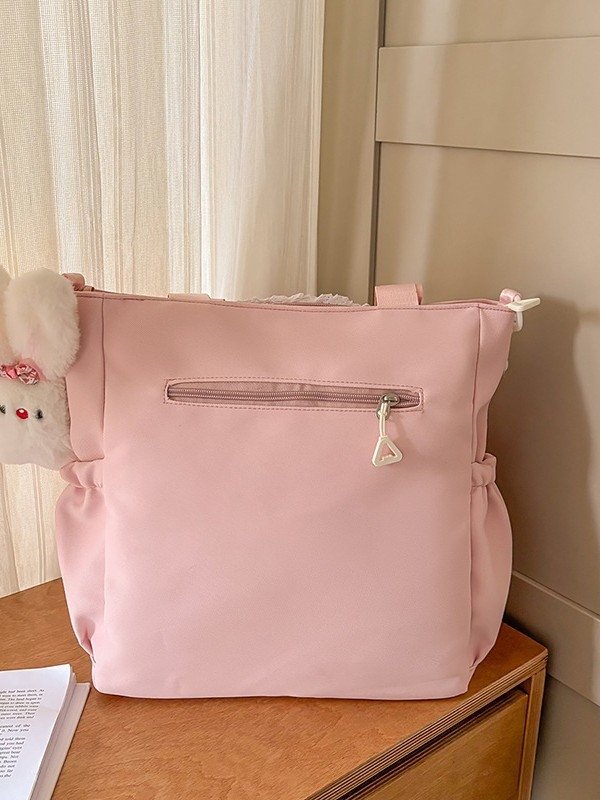 Σακίδιο σε στυλ campus για νέες με δαντελένιες λεπτομέρειες — νάιλον κατασκευή, αδιάβροχο, χωρητικότητα κάτω από 20 λίτρα, χωράει φορητό υπολογιστή μέχρι 10 ιντσών.