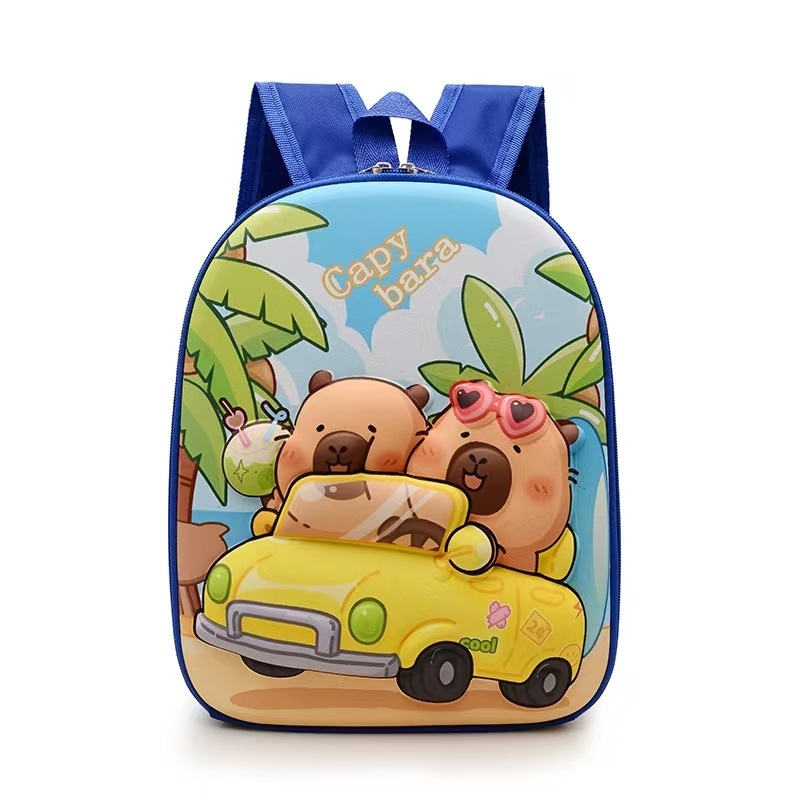 Capybara rajzfilm mintás gyerek hátizsák – EVA, ultrakönnyű, lélegző, uniszex, vállpántok léggömb párnával