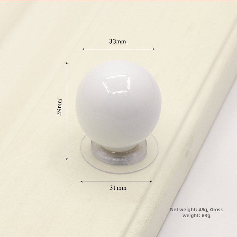 Χωρίς διάτρηση: χειρολαβή ντουλαπιού/συρταριού από κεραμικό και χαλκό, μοντέρνος μινιμαλισμός, γλασαρισμένη επιφάνεια