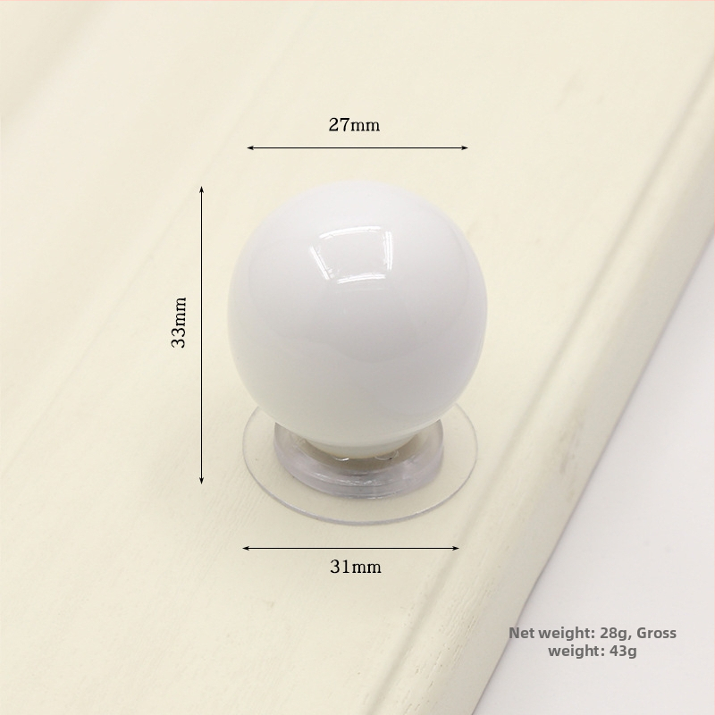 Χωρίς διάτρηση: χειρολαβή ντουλαπιού/συρταριού από κεραμικό και χαλκό, μοντέρνος μινιμαλισμός, γλασαρισμένη επιφάνεια