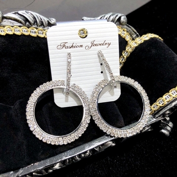 Σκουλαρίκια με κρύσταλλα και φούντες, ηλεκτροπλατίωση, ακίδα από ατσάλι, μάρκα Luoxiang, μόδα