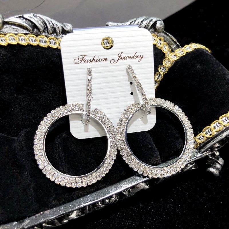 Σκουλαρίκια με κρύσταλλα και φούντες, ηλεκτροπλατίωση, ακίδα από ατσάλι, μάρκα Luoxiang, μόδα