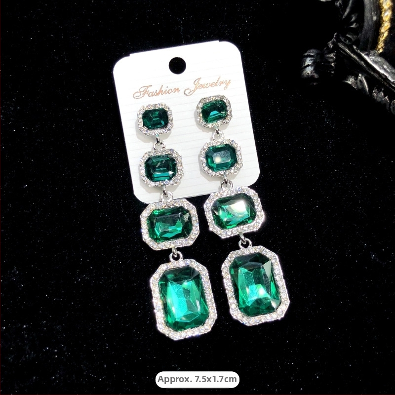 Σκουλαρίκια με κρύσταλλα και φούντες, ηλεκτροπλατίωση, ακίδα από ατσάλι, μάρκα Luoxiang, μόδα