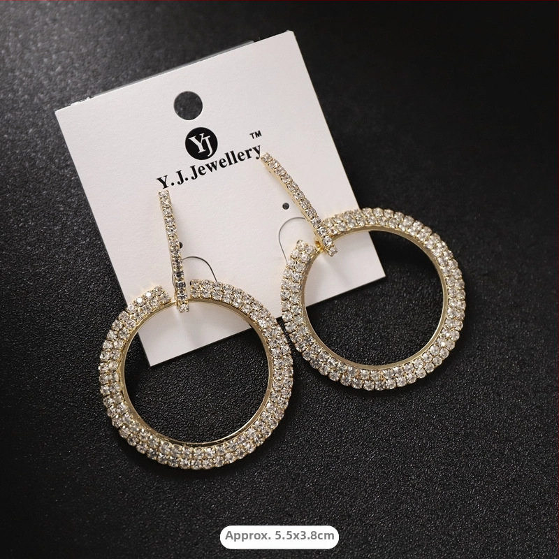 Σκουλαρίκια με κρύσταλλα και φούντες, ηλεκτροπλατίωση, ακίδα από ατσάλι, μάρκα Luoxiang, μόδα