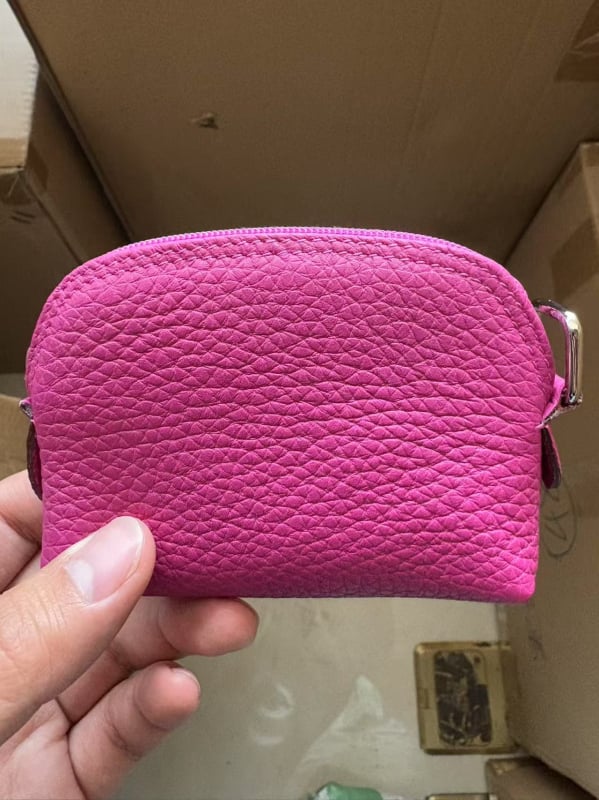 Πορτοφόλι κέρματα από γνήσιο δέρμα πρώτης στρώσης με φερμουάρ, unisex, αναπνεύσιμο, αδιάβροχο, υπερ-ελαφρύ και ανθεκτικό