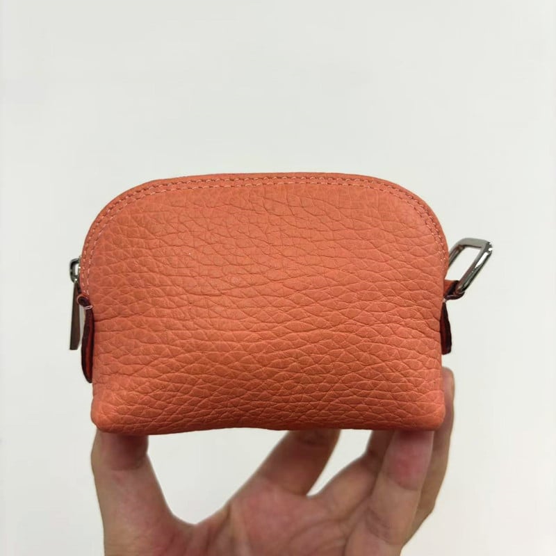 Πορτοφόλι κέρματα από γνήσιο δέρμα πρώτης στρώσης με φερμουάρ, unisex, αναπνεύσιμο, αδιάβροχο, υπερ-ελαφρύ και ανθεκτικό