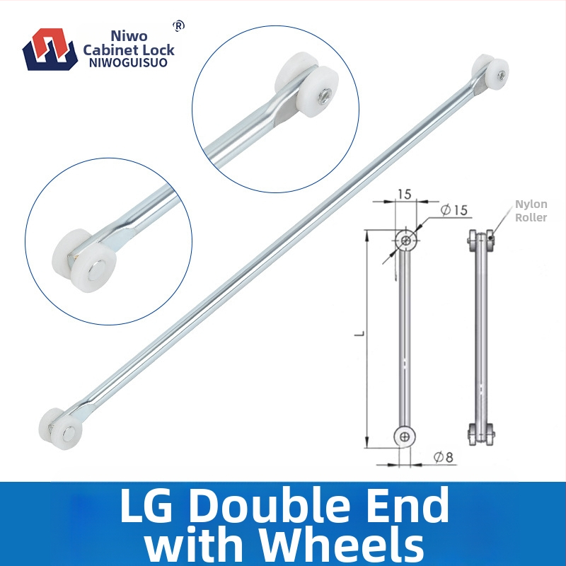 Zámkové tyče pre skrinky | horné a dolné tyče; materiál: železo; hmotnosť: 1; modely: LS001-1, LG001-2, LS002-2, LG001-3; štýl: moderný a minimalistický