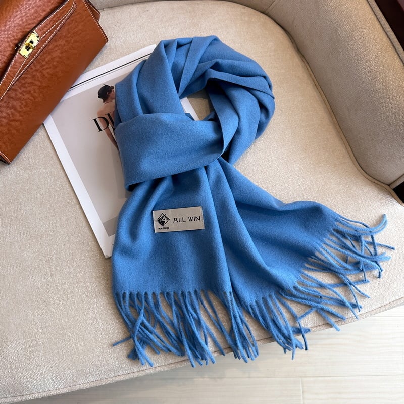 Σάλι από μείγμα μαλλιού, απλό πλέξιμο, ζεστό για τον χειμώνα