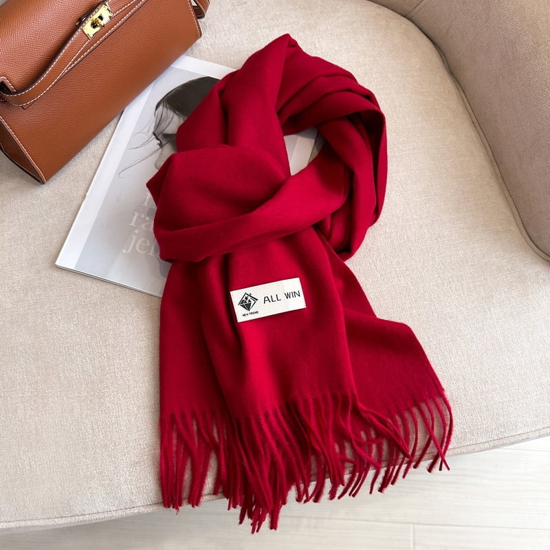 Σάλι από μείγμα μαλλιού, απλό πλέξιμο, ζεστό για τον χειμώνα