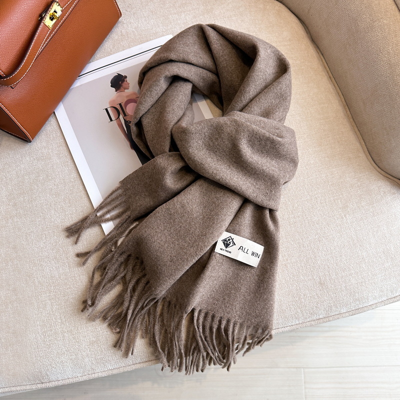 Σάλι από μείγμα μαλλιού, απλό πλέξιμο, ζεστό για τον χειμώνα