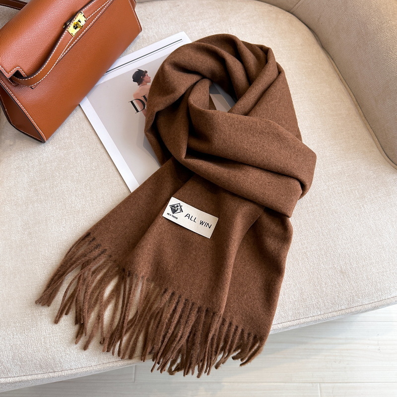 Σάλι από μείγμα μαλλιού, απλό πλέξιμο, ζεστό για τον χειμώνα