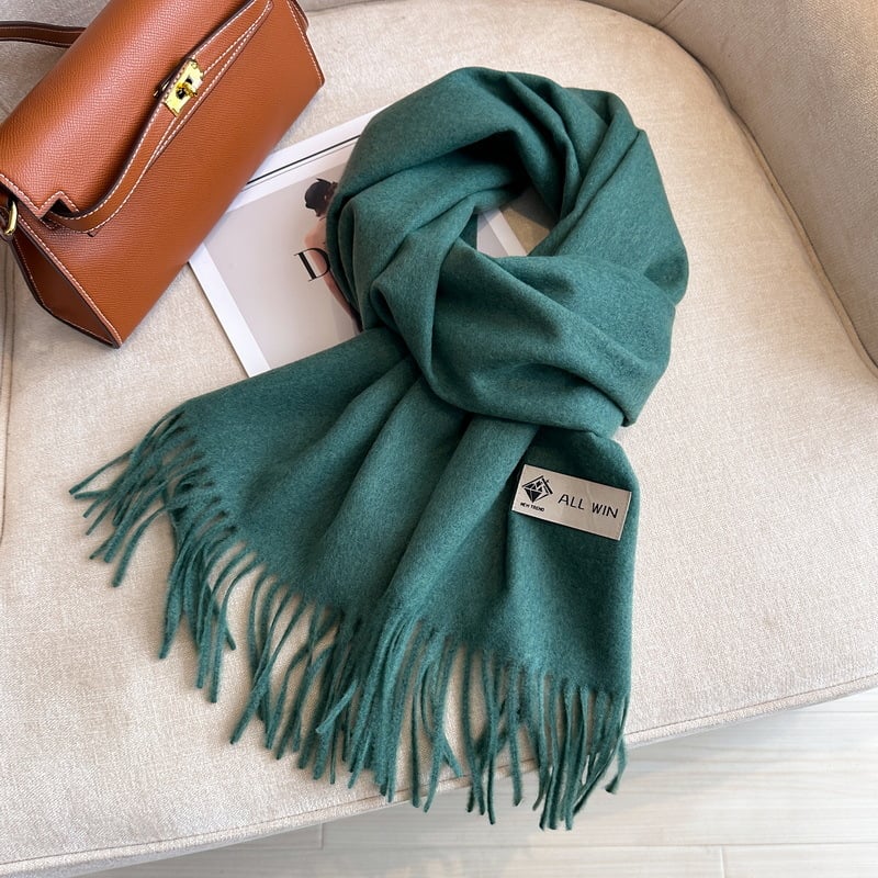 Σάλι από μείγμα μαλλιού, απλό πλέξιμο, ζεστό για τον χειμώνα