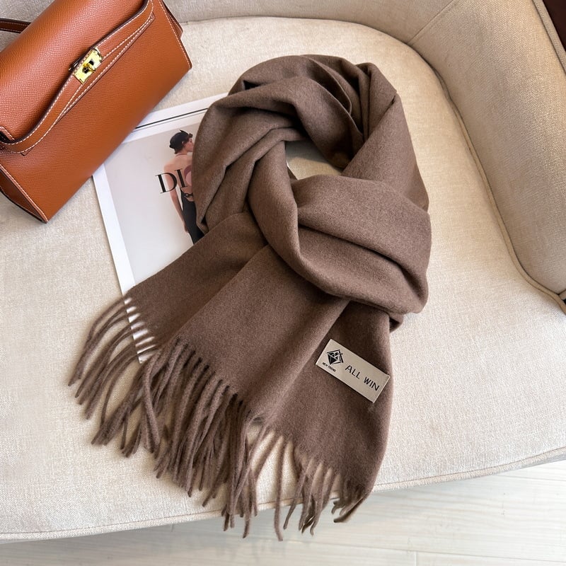 Σάλι από μείγμα μαλλιού, απλό πλέξιμο, ζεστό για τον χειμώνα