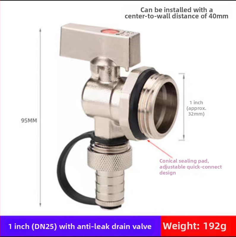 Meďový ventil k odvzdušneniu podlahového vykurovania s rozdeľovačom vody, ventil na uvoľnenie vzduchu a vypúšťacia zátka