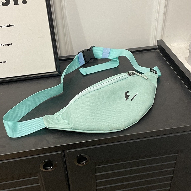 Borsetă de talie sport, unisex, Oxford material, imprimeu litere, căptușeală poliester, vara 2024