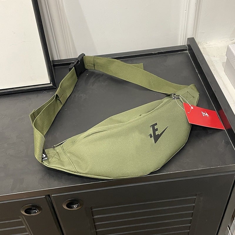 Borsetă de talie sport, unisex, Oxford material, imprimeu litere, căptușeală poliester, vara 2024