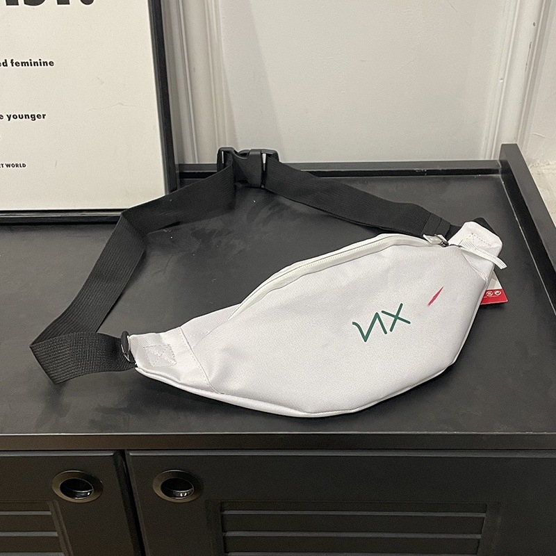 Borsetă de talie sport, unisex, Oxford material, imprimeu litere, căptușeală poliester, vara 2024