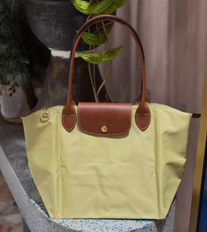 Longxiang κλασική τσάντα από νάιλον τύπου dumpling με καπάκι, αναδιπλούμενη, αστικός στυλ, νάιλον επένδυση, κλείσιμο με φερμουάρ, εσωτερικά τσεπάκια για κινητό και ID