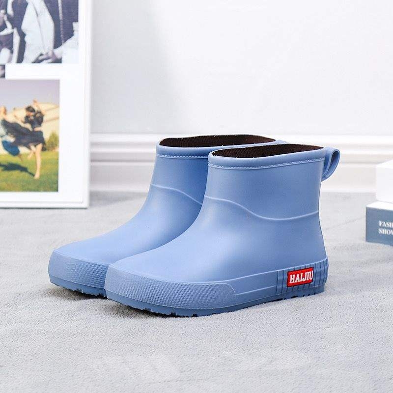 Γυναικείες γαλότσες βροχής μέχρι τη μέση της γάμπας, αδιάβροχες, με επένδυση, αντιολισθητικές, ελαφριές, με επίπεδη σόλα