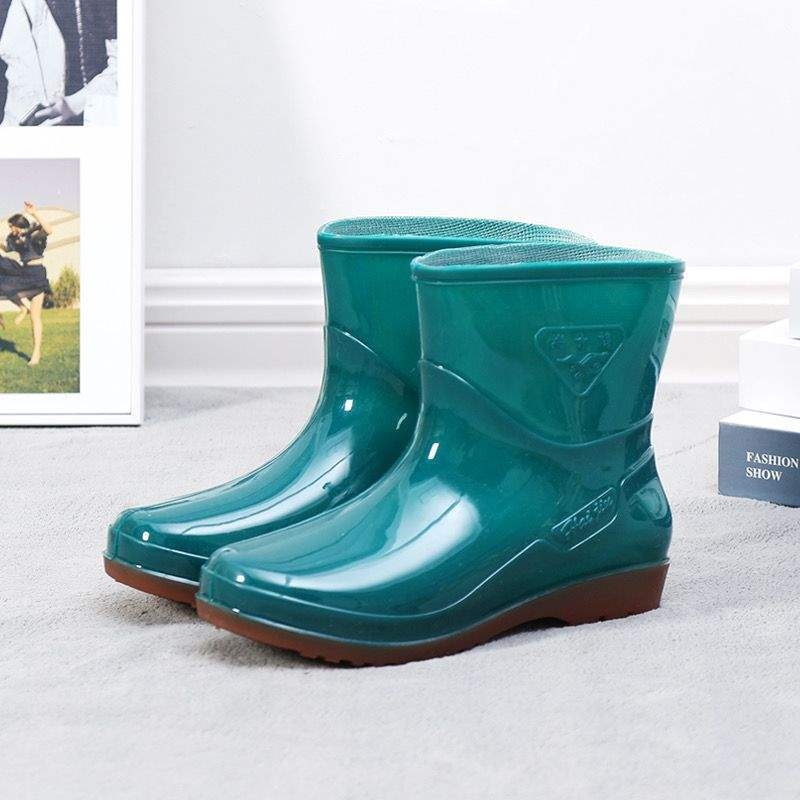 Γυναικείες γαλότσες βροχής μέχρι τη μέση της γάμπας, αδιάβροχες, με επένδυση, αντιολισθητικές, ελαφριές, με επίπεδη σόλα