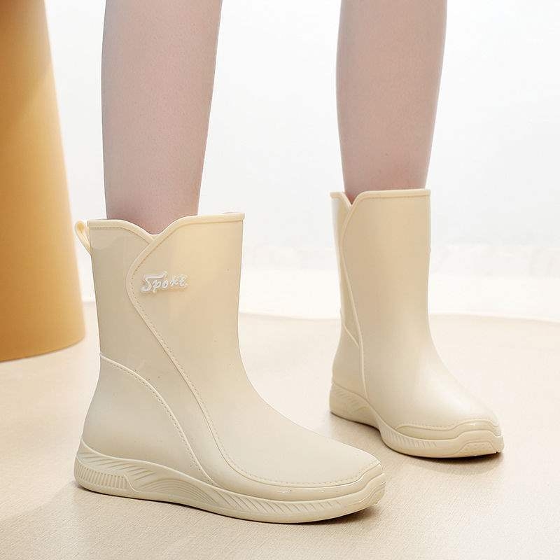 Γυναικείες μπότες βροχής, μεσαίο ύψος, PVC επάνω μέρος, για ενήλικες, φθινόπωρο-χειμώνα