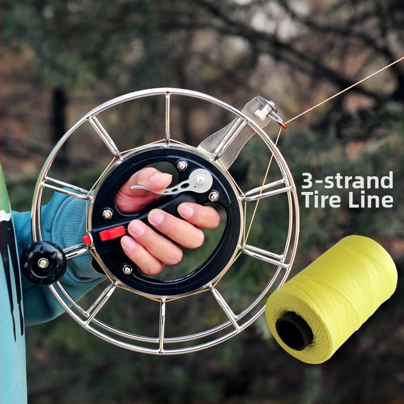 Рул за хвърчило с линия — ръчен, модерен минималистичен стил, печат на лого възможен, без персонализация