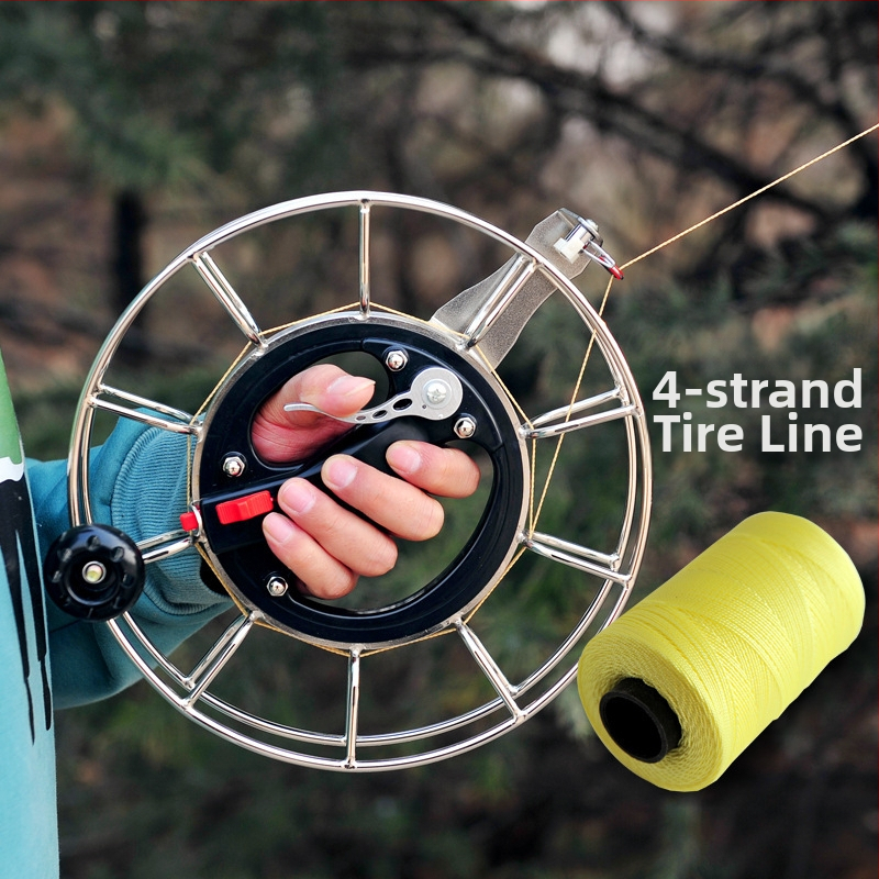 Рул за хвърчило с линия — ръчен, модерен минималистичен стил, печат на лого възможен, без персонализация