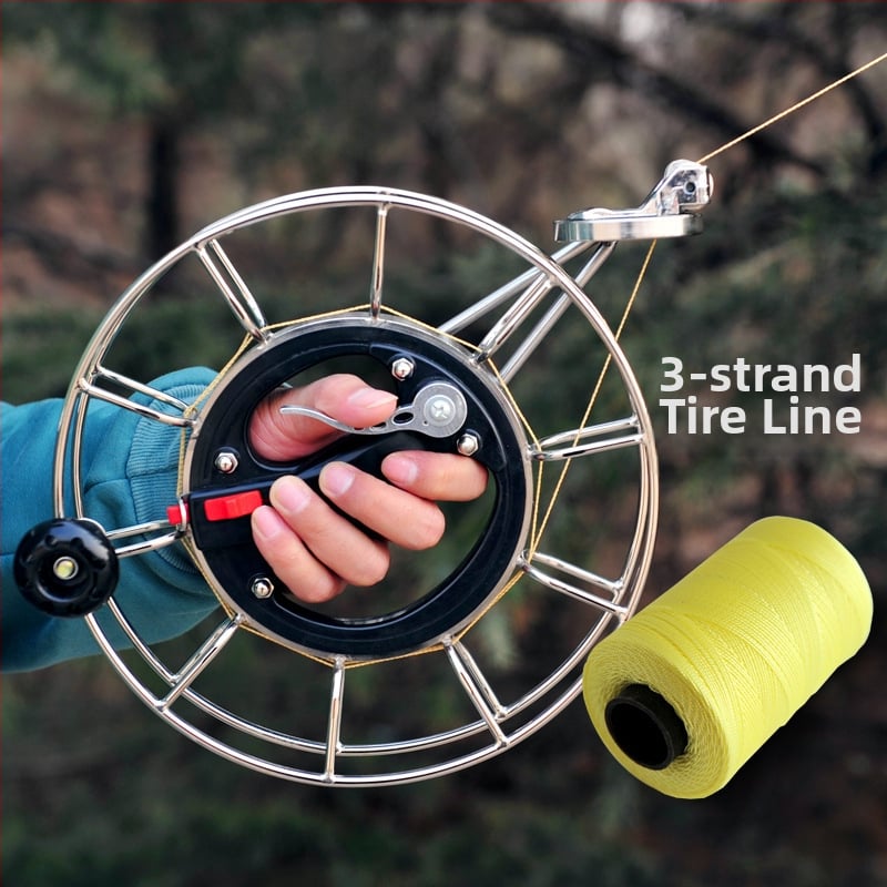 Рул за хвърчило с линия — ръчен, модерен минималистичен стил, печат на лого възможен, без персонализация