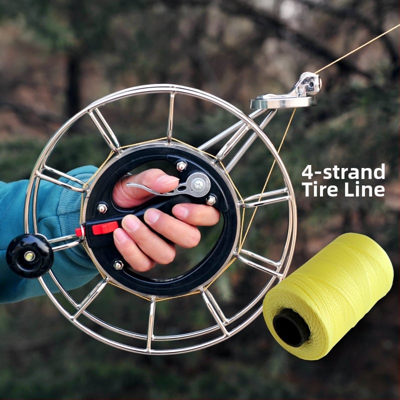 Рул за хвърчило с линия — ръчен, модерен минималистичен стил, печат на лого възможен, без персонализация