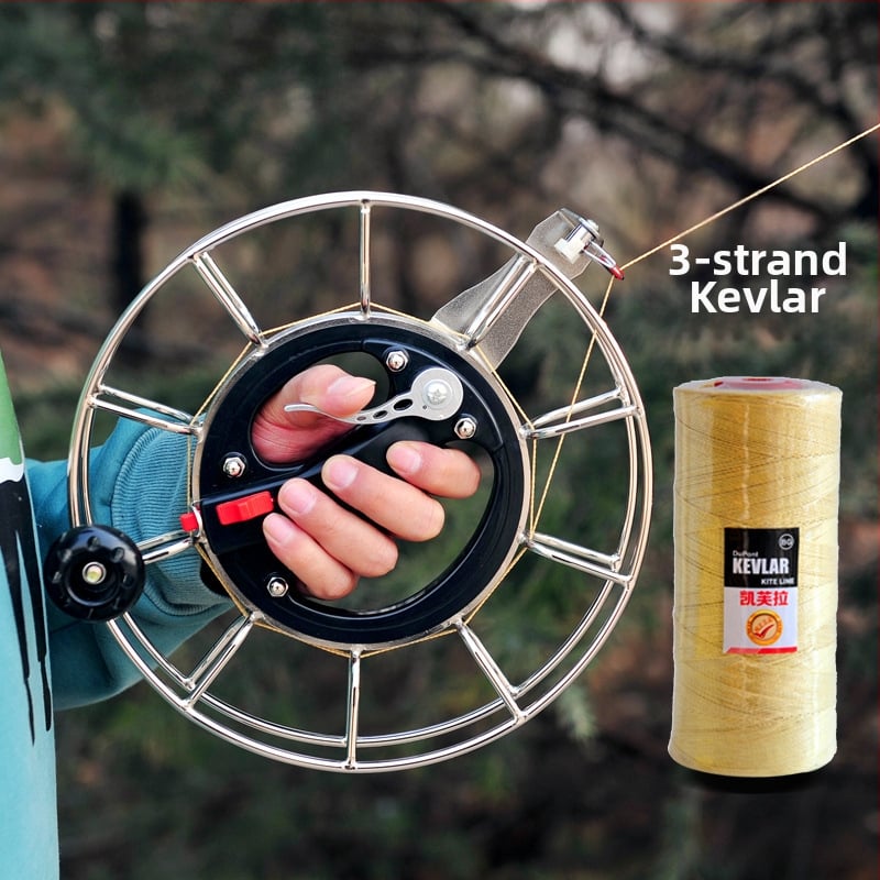 Рул за хвърчило с линия — ръчен, модерен минималистичен стил, печат на лого възможен, без персонализация