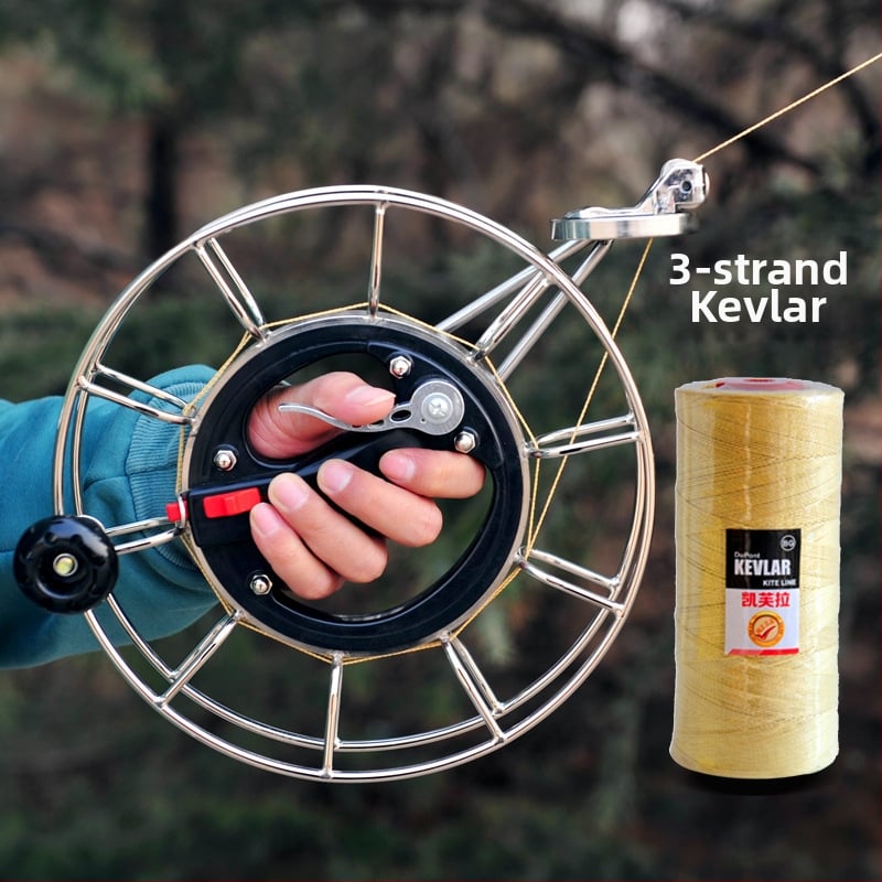 Рул за хвърчило с линия — ръчен, модерен минималистичен стил, печат на лого възможен, без персонализация