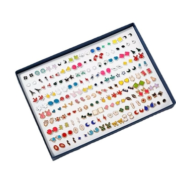 Σκουλαρίκια – Πλαστικό/ρητίνη, Ηλεκτροπλατίωση – Στυλ: Καρδιά, Λουλούδια, Φύλλα – Unisex