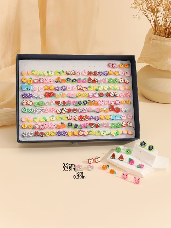 Σκουλαρίκια – Πλαστικό/ρητίνη, Ηλεκτροπλατίωση – Στυλ: Καρδιά, Λουλούδια, Φύλλα – Unisex