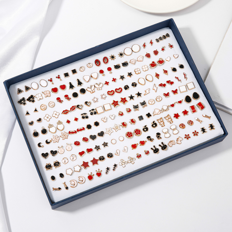 Σκουλαρίκια – Πλαστικό/ρητίνη, Ηλεκτροπλατίωση – Στυλ: Καρδιά, Λουλούδια, Φύλλα – Unisex